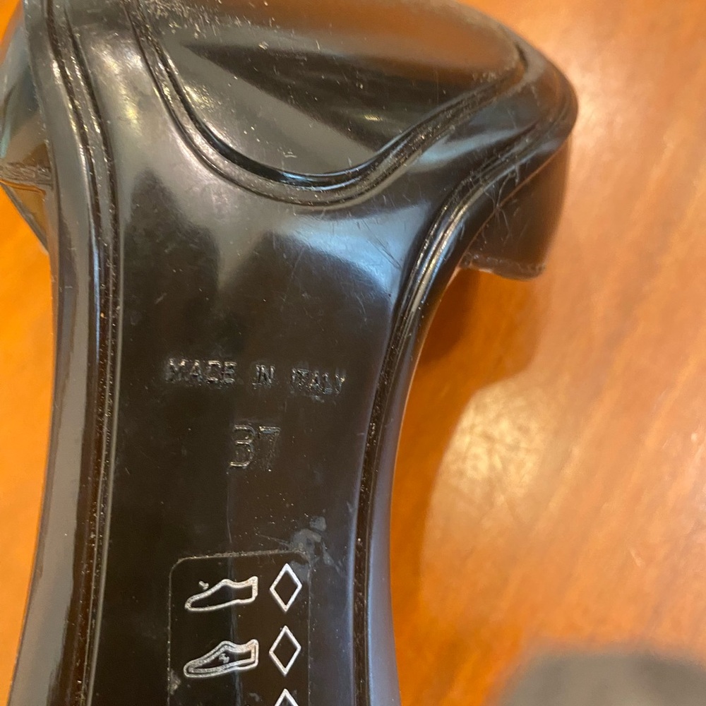 Furla Candy Collection Women's Black Peep-Toe Heels with Bow - Picture 6 of 9